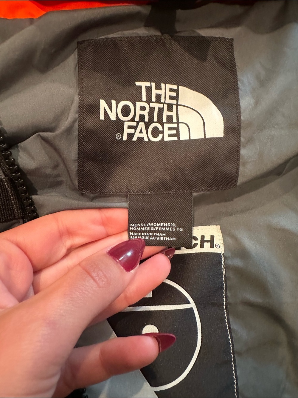 The North Face Steep Tech Hooded Ski Jacket - Black, Gray & Orange - Picture 4 of 9
